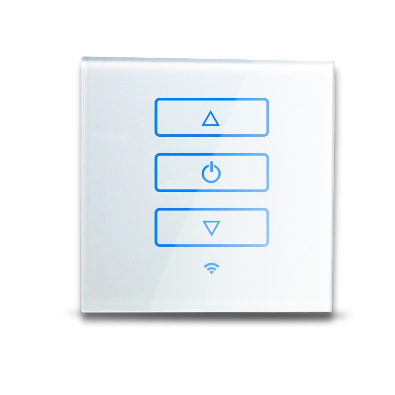 Smart Standalone 1 Zone Touch operated wifi Fan Switch. White